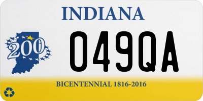 IN license plate 049QA