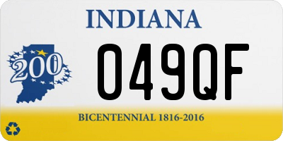 IN license plate 049QF