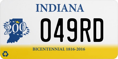 IN license plate 049RD