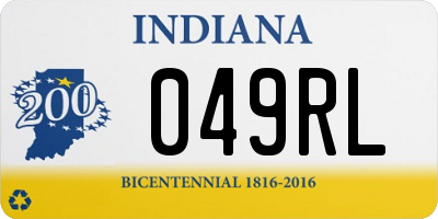 IN license plate 049RL