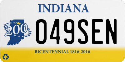 IN license plate 049SEN