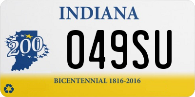 IN license plate 049SU