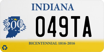 IN license plate 049TA