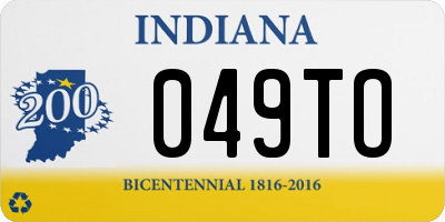 IN license plate 049TO