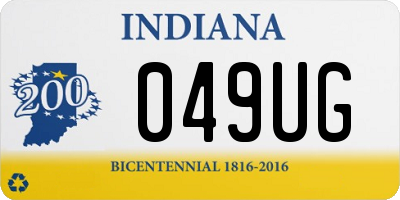IN license plate 049UG