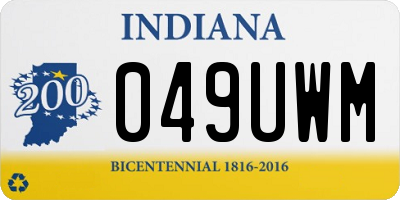 IN license plate 049UWM
