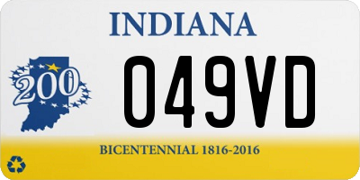 IN license plate 049VD