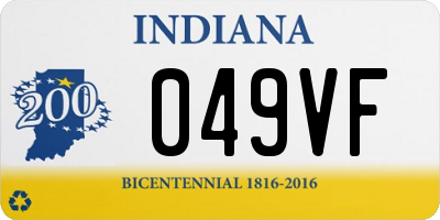 IN license plate 049VF