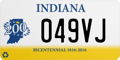 IN license plate 049VJ