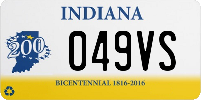 IN license plate 049VS