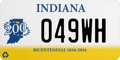 IN license plate 049WH