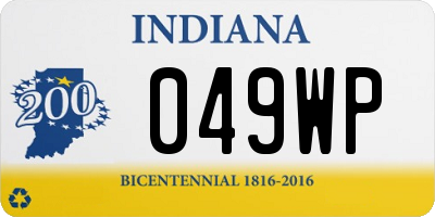 IN license plate 049WP