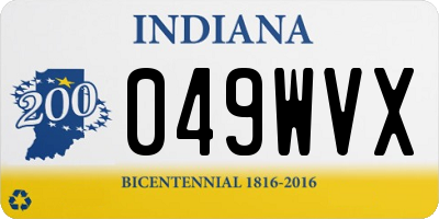 IN license plate 049WVX