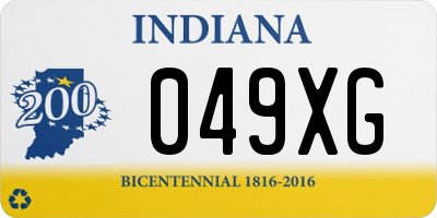 IN license plate 049XG