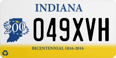 IN license plate 049XVH