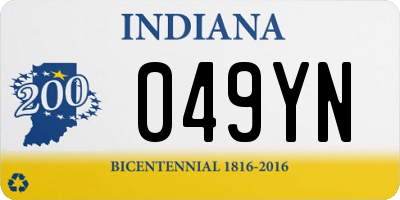 IN license plate 049YN