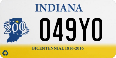 IN license plate 049YO