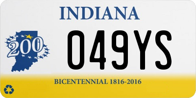 IN license plate 049YS