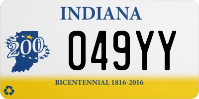 IN license plate 049YY