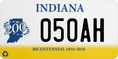 IN license plate 050AH