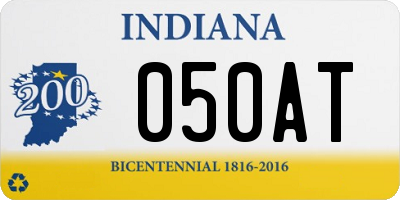IN license plate 050AT