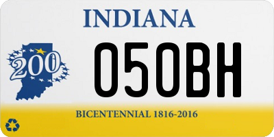 IN license plate 050BH