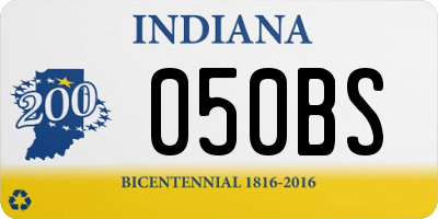 IN license plate 050BS
