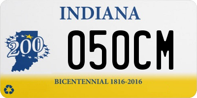 IN license plate 050CM