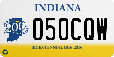 IN license plate 050CQW
