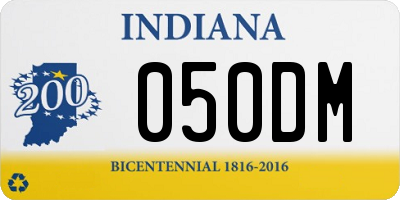 IN license plate 050DM