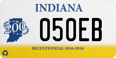 IN license plate 050EB