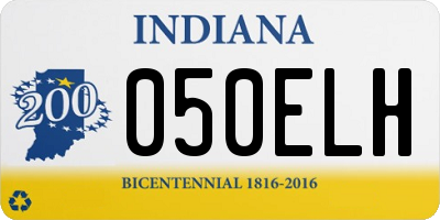 IN license plate 050ELH