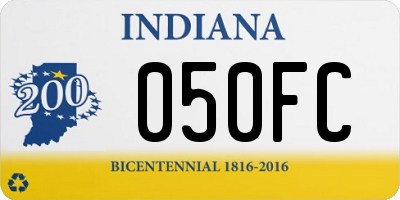 IN license plate 050FC