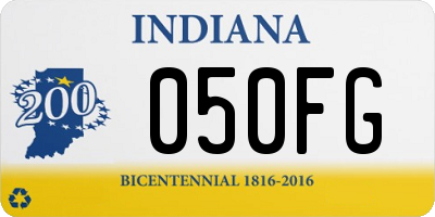 IN license plate 050FG