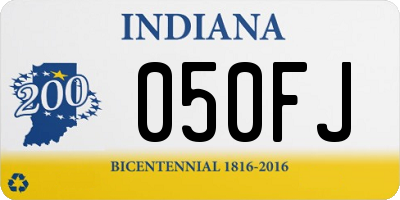 IN license plate 050FJ