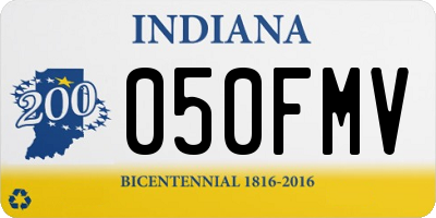 IN license plate 050FMV