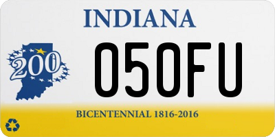 IN license plate 050FU