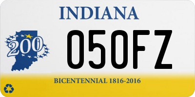 IN license plate 050FZ