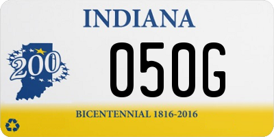 IN license plate 050G