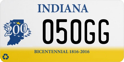 IN license plate 050GG