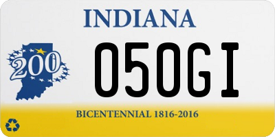 IN license plate 050GI