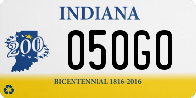 IN license plate 050GO