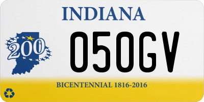 IN license plate 050GV