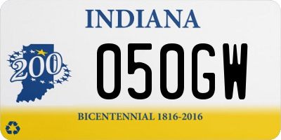 IN license plate 050GW