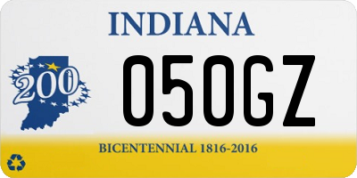 IN license plate 050GZ