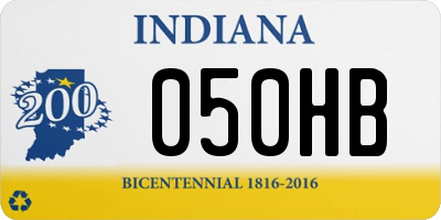 IN license plate 050HB