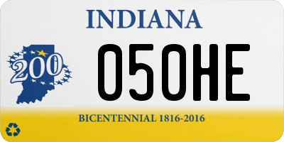 IN license plate 050HE