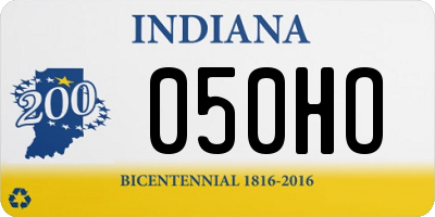 IN license plate 050HO