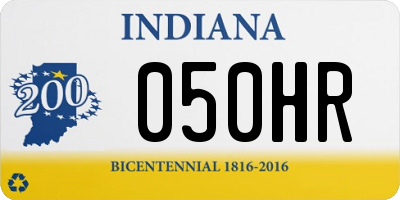 IN license plate 050HR