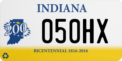 IN license plate 050HX